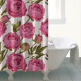 thumbnail image 4 of Pioneer Flower Floral Print Pattern Shower Curtain 84"x72" ,Bathroom Decorative Shower Curtains Set with 12 Hooks,Modern Waterproof Washable Shower Curtain, 4 of 6