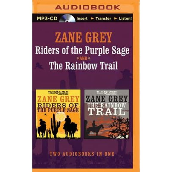 Pre-Owned Riders of the Purple Sage and the Rainbow Trail (Audiobook 9781511357142) by Zane Grey, Jim Roberts