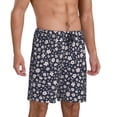 thumbnail image 2 of Fuzoiu Daisies Flowers Print Pajama Shorts for Men, Men's Pajama Bottoms,Mens Lounge Sleepwear,Pajama Pants with Pocket-3X-Large, 2 of 6