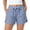 Dark Blue, variant on Women's Gingham Shorts Cotton Summer Pajama Drawstring Y2K Plaid Shorts Cute Lounge Sleep Pj Beach Bottoms Red,S