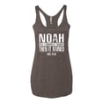 thumbnail image 2 of Wild Bobby Noah Was A Conspiracy Theorist Inspirational/Christian Women Tri-Blend Racerback Tank Top, Brown, Small, 2 of 5