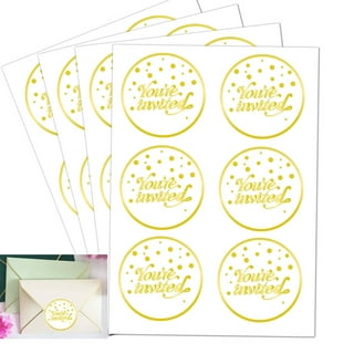 Outus Wax Seal Stickers Envelope Seal Stickers Wedding Invitation Envelope  Seals Self Adhesive Gold Stickers for Valentines Day Birthday Bridal Shower  Party (Eucalyptus Style 200 Pieces) 200 Eucalyptus Style