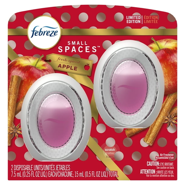 Febreze Small Spaces OdorEliminating Air Freshener, Apple, 2 Ct