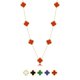 thumbnail image 1 of JeenMata Collar con Estación de Flores Rojas Bañado en Oro Amarillo, 1 of 7