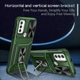 thumbnail image 5 of For Motorola Moto G PureArmor Case, Military-Grade Drop Protection, with Slide Camera Cover & Multi-angle Kickstand, Built-in 360° Rotating Magnetic Stand Rugged Case, Darkgreen, 5 of 10
