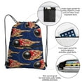 thumbnail image 3 of Pofeuu Bowling Ball And Flame Print Drawstring Backpack Water Resistant String Bag Sports Sackpack Gym Sack with Side Pocket for Men Women, 3 of 6