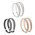 thumbnail image 1 of Visland 3 Pairs Fixed Shoelaces Reusable Faux Leather Sparkling Rhinestone Elastic Laces High Heel Sandals Straps, 1 of 8