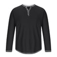 thumbnail image 3 of KIHOUT Spring Winter Sweatshirts for Men, Pullover Sweater Stand Collar Elastic Solid ColorLong Sleeve Round-Neck Blouses & Shirts, Size M-3XL, 3 of 5