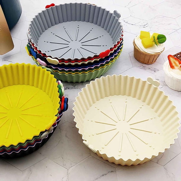 Xihbxyly Revestimiento para Freidora, Accesorio Antiadherente Apto para Alimentos, Apto para Lavavajillas, Alternativa Ecológica Al Papel de Horno, Compatible con Freidoras de 8,5 Pulgadas, Fácil de
