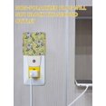 thumbnail image 5 of Night Lights Auto Sensor Yellow Boho Floral Plug-in LED Nightlights Lamp Dusk to Dawn for Living Room, Bedroom, Bathroom, Hallway, Stairways Home Wall Decor, Vintage Abstract Flower Night Light, 5 of 9