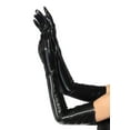 thumbnail image 2 of Leg Avenue Women's Wet Look Opera Length Gloves Halloween Costume Accessory, 2 of 3