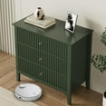 thumbnail image 5 of Cozy Home Green 3 Drawer Dresser with Ball Bearing Slide, Modern Styl, 5 of 9