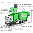 thumbnail image 4 of 1:32 Toy Garbage Classification Sanitation Truck Models Alloy Diecast Flatbed Trucks Sound Light Doors Opened Pull Back Kid Gift, 4 of 8