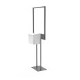 thumbnail image 2 of FixtureDisplays® Stand, Bulletin Poster Donation Ballot Collection with white metal box 11063+10918-WHITE, 2 of 6