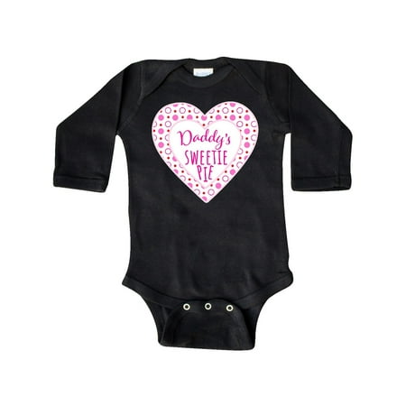 

Inktastic Daddy s Sweetie Pie with Pink Hearts Gift Baby Boy or Baby Girl Long Sleeve Bodysuit