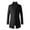 Black, variant on Mens Trench Coat Men's Autumn Winter Casual Wool Blend Anorak Coat Mid Length Trench Outerwear For A XXL