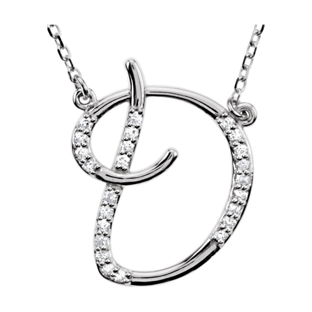 Diamond2Deal - 14K White Gold Letter 