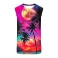 thumbnail image 5 of BiZtdJrK Men's Graphic Tank Tops Summer Sleeveless Muscle Shirts Beach Hawaiian Coconut Tree Tanks Going Out Outfits Hot Pink S, 5 of 6