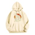 thumbnail image 1 of WEAIXIMIUNG Sweat à Capuche à Fermeture à Glissière pour Femmes, Décontracté, Col Rond, Imprimé Animal, Lettres Anglaises, 1 of 3