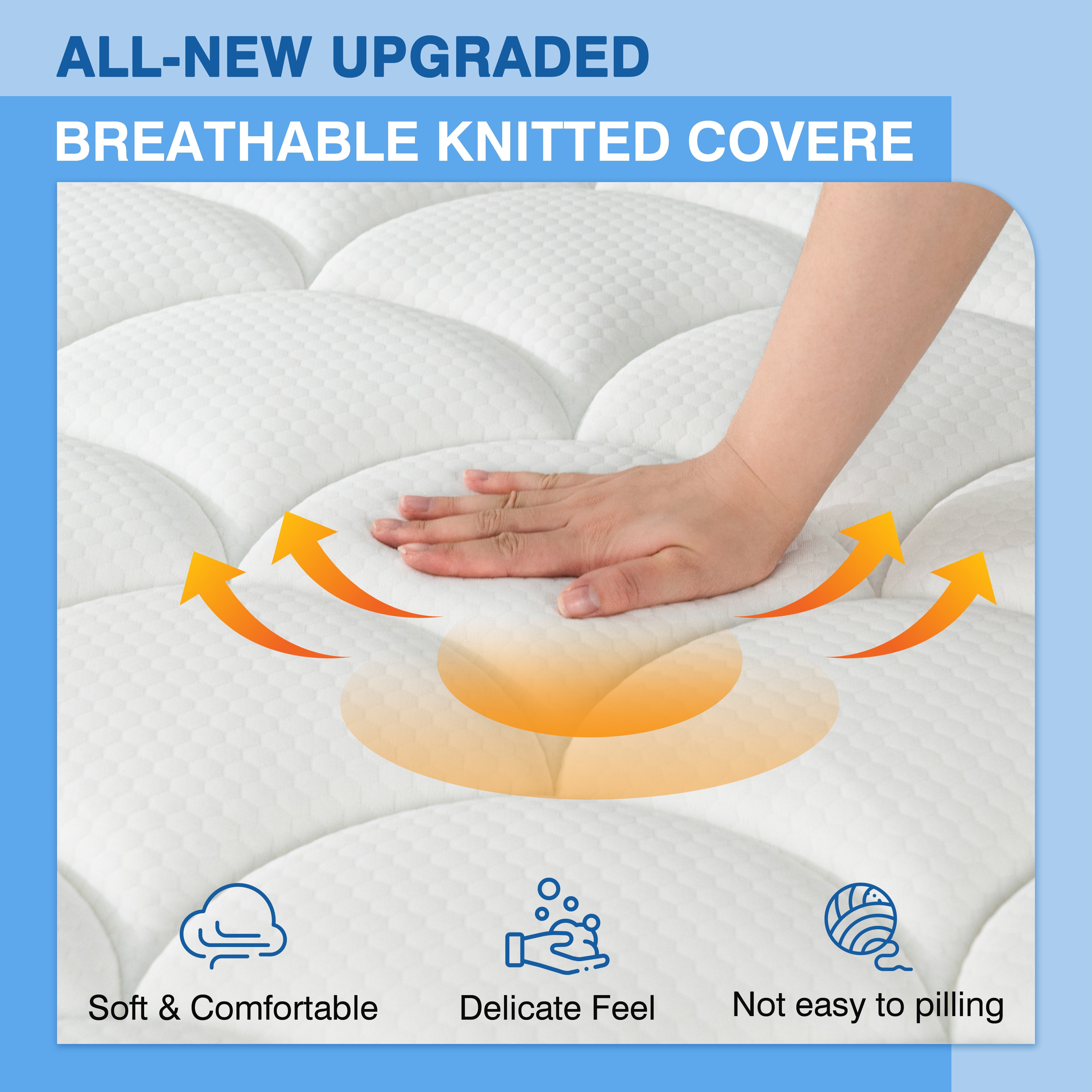 King Mattress, 12" Inch King Size Gel Memory Foam Hybrid Mattress in a Box, Breathable & Comfortable
