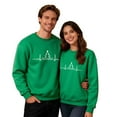 thumbnail image 5 of Oksale Matching Xmas Sweatshirt Pullover for Couple Trendy Xmas Tree Graphic Fall Tops Long Sleeeve Festival Shirts for His Hers Green M, 5 of 9