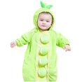 thumbnail image 1 of Infant Boys & Girls Plush green Pea in A Pod Baby Bunting Disfraz de Halloween 0-6m Hyde & Eek 813287028236, 1 of 1