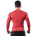 thumbnail image 3 of Traje de fitness cálido con forro polar para hombre, otoño e invierno, ropa elástica alta, transpirable, de secado rápido, ropa deportiva de manga larga para correr y baloncesto, 3 of 5