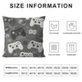 thumbnail image 5 of Nawypu  Game Controller Throw Pillow Cover Game Pad Electronic Play Games Joy Wireless Leisure Button Grey Pillow Case Decorative Men Women Boy Girl Room Cushion Cover for Home Couch, 5 of 5