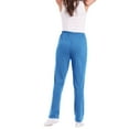 thumbnail image 3 of CATALOG CLASSICS Womens Casual Knit Pull on Pants for Women - Blue, Large, 3 of 7