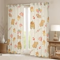 thumbnail image 2 of Homewish Happy Birthday Party Black Out Curtains, Kawaii Cartoon Capibara Curtains Pack of 2 (42x63 Each), Cute Animal Lover Bedroom Curtains, Blackout Curtains Home Decor, 2 of 6