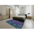 thumbnail image 4 of Ahgly Company Indoor Round Patterned Purple Abstract Area Rugs, 4' Round, 4 of 6