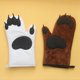 thumbnail image 2 of 1 Pair Microwave Gloves Cute Bear Claw Oven Insulation Gloves Kitchen Baking Supplies, 2 of 5