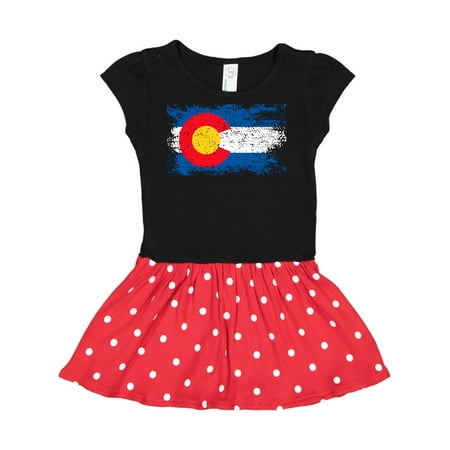 

Inktastic Colorado Flag Distressed Look Gift Toddler Girl Dress
