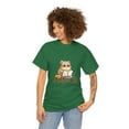 thumbnail image 3 of Hamster Lit Unisex Heavy Cotton Tee Cute Animal Lover Bookworm Teeshirt, 3 of 12