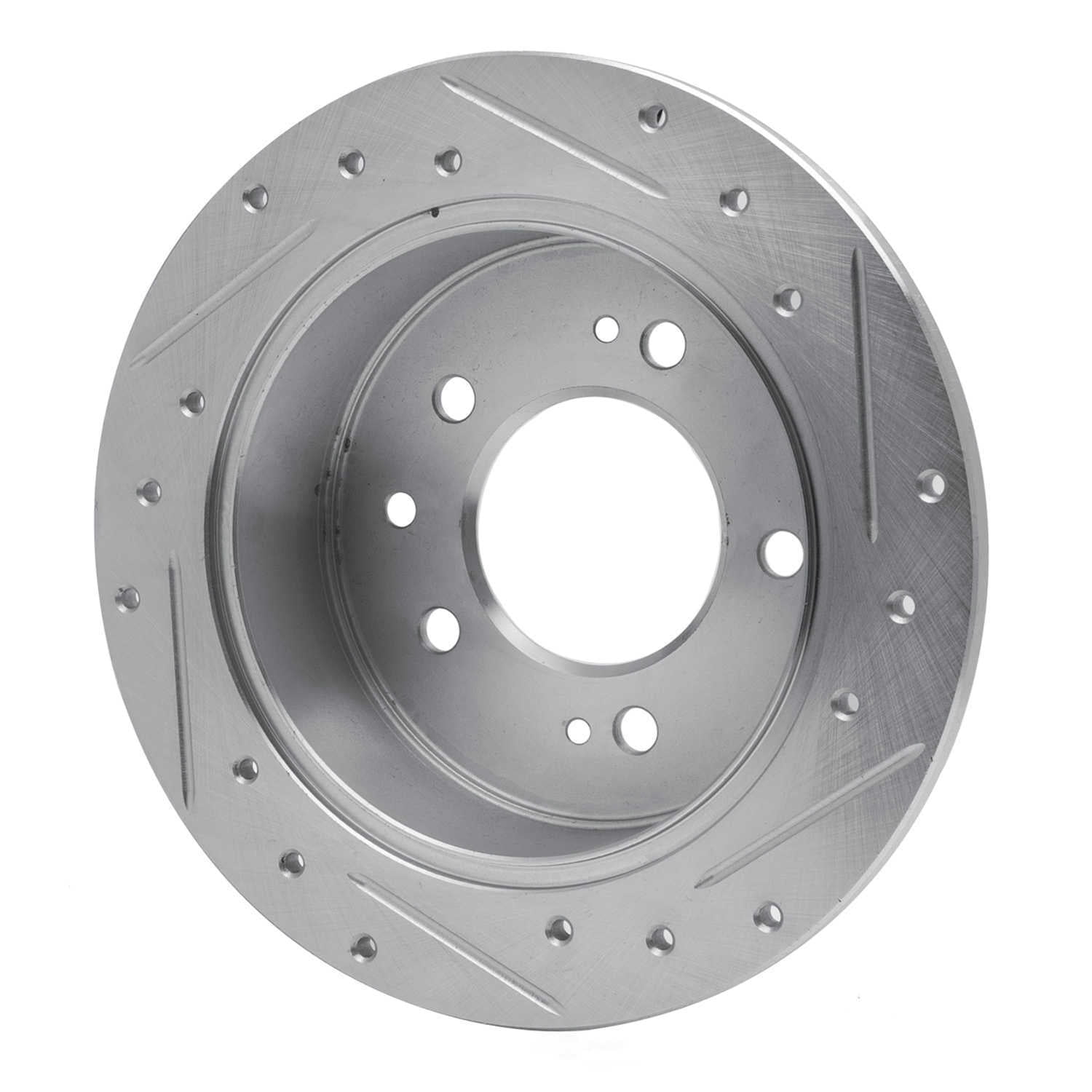 Dynamic Friction Company 631-03024L DFC Brake Rotor - Drilled And Slotted - Silver