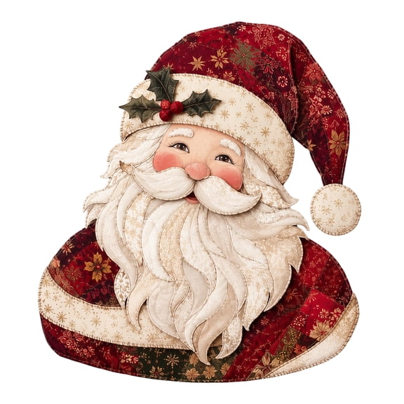 Christmas Patchwork Fabric DIY Decor Kit, Holiday Fabric Craft Decoration Set with Step-by-Step Photo Guide, Holiday Sewing Arts and Crafts for Adults Beginners