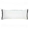 thumbnail image 2 of Ox Bay Nellie 14" x 36" Jet Black Fringed Cotton Adult Decorative Lumbar Throw Pillow, 2 of 10