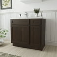 thumbnail image 2 of 36 in. W x 21 in. D x 32.5 in. H Bath Vanity Cabinet without Top in Brown, 2 of 5