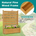 thumbnail image 3 of Outdoor Privacy Screen Privacy Fence Panels for Outside, 3 Panels 36"W X 45"H Wood Decorative Fence with Planter Box,Pool Equipment Enclosure, Patio Garden Fence Perfect to Enclose Trash Cans,AC Unit, 3 of 9