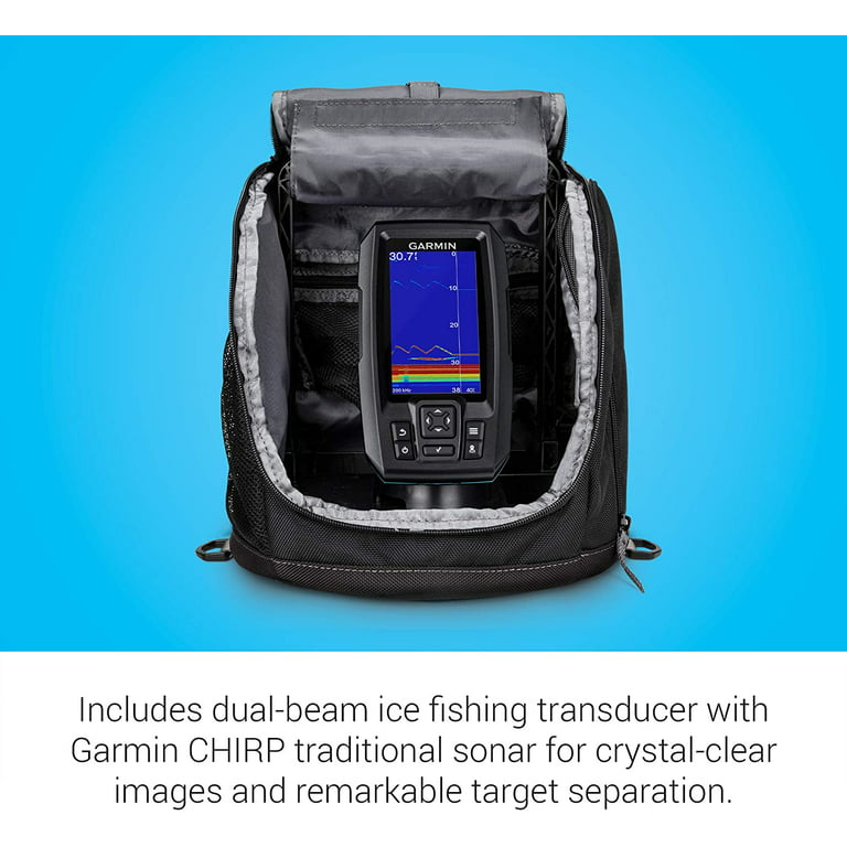 Garmin STRIKER Plus 4 Ice Fishing Bundle Includes Dual Beam-IF Transducer  and 6Ave Cleaning Kit 