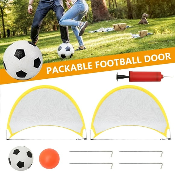 EASTIN 2 PCS Collapsible Soccer Goal Pop Up Football Goals Nets Portable Training Football Net for Beach Playground Backyard