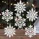 thumbnail image 2 of 12 piezas de adornos colgantes de copos de nieve para decoración navideña, adornos para árbol de Navidad para decoración del hogar, suministros para fiestas, accesorios de Año Nuevo 2025, 2 of 5