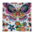 thumbnail image 4 of Acheng Butterfly Flowers Colorful Square Tablecloth with Elastic Edge 100% Polyester Fiber 46*46, 4 of 8