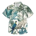 thumbnail image 5 of Ulanda Boys Hawaiian Shirt Short Sleeve Casual Button Down Beach Aloha Shirt Kids Summer Hawaii Shirts 5-14 Years (Light Green, 9-10 Years), 5 of 7