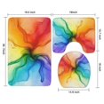 thumbnail image 3 of Colorful Ink Pattern Bathroom Rugs Sets 3 Piece,Toilet Cover Set,Absorbent Non Slip Bathroom Mats Sets with U-Shaped Contour Rug Toilet Rug Set, 3 of 5