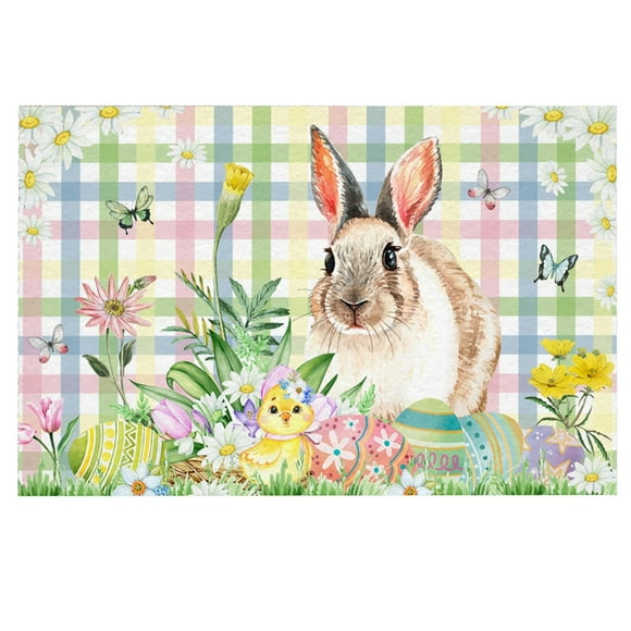 Binwennn New Hot Easter Floor Mats Home Entry Mats Holiday Decorative Door Mats Carpet Five Remnant Rug Large Carpets for Living Room 20x15 Small Carpet Stone Throw Blanket Rug Big Rug for under Bed