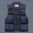 thumbnail image 1 of Chaleco funcional para fotografía de pesca de malla de primavera y verano con múltiples bolsillos, chaleco de seguridad para voluntarios masculinos, 1 of 5