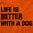 Orange, variant on Life Better With Dog Pet Owner Puppy Hoodie Sweatshirt Women Men Brisco Brands S