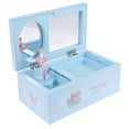 thumbnail image 1 of 1pc Music Box with Transparent Lid Twirly Dancing Girl Musical Case Container Jewelry Case Versatile Music Jewelry Storage Box (Sky-blue), 1 of 8