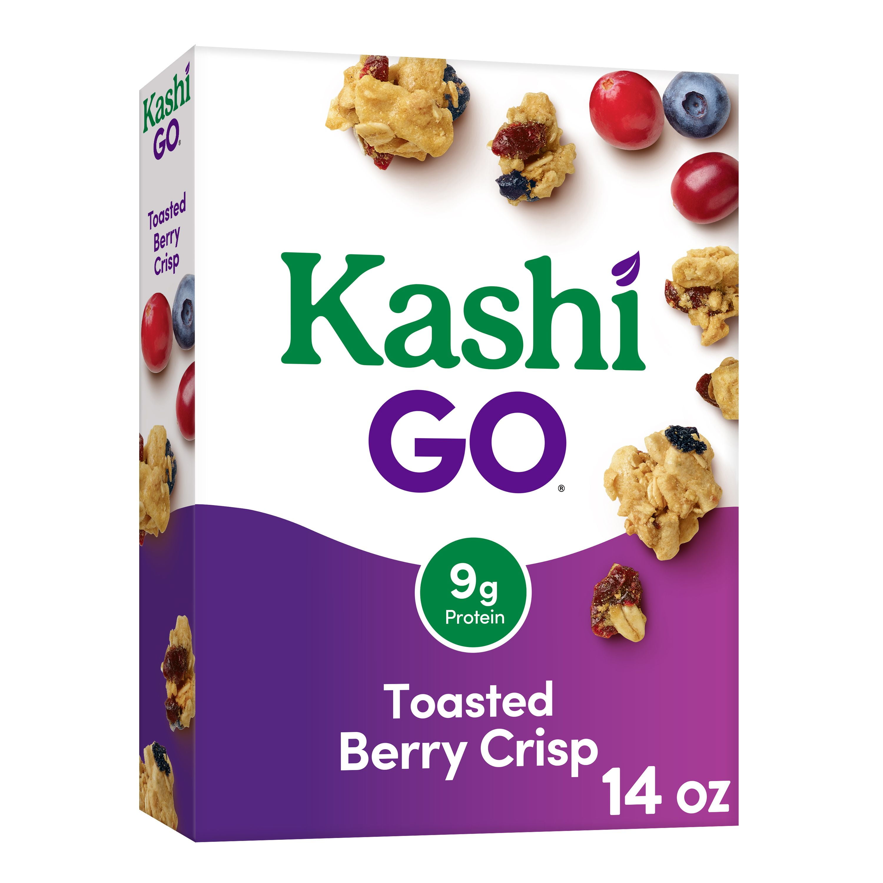 Kashi GO Breakfast Cereal, Vegan Protein, Fiber Cereal, Toasted Berry